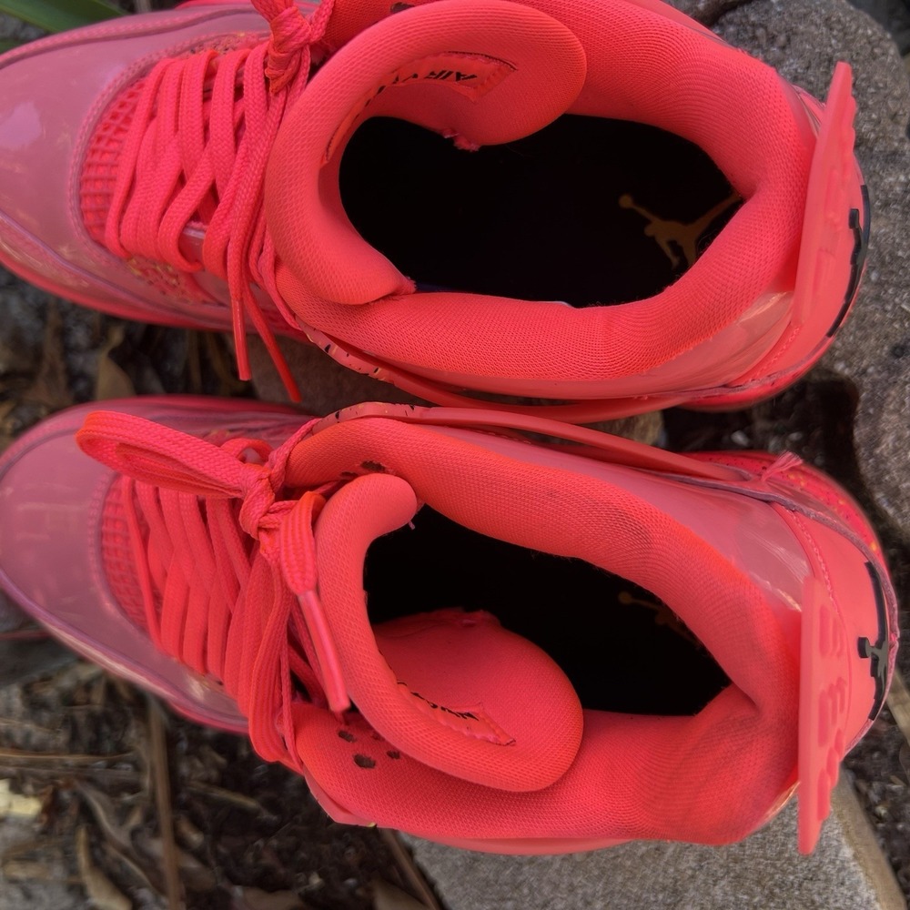 Excellent Size 8 W / 6.5 M - Air Jordan 4 Retro NRG Hot Punch Pink - Picture 6 of 11